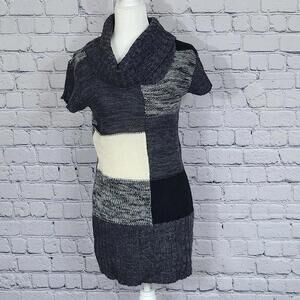 2/$20 Jamie Nicole Gray Black White Colorblock Long Sweater Size XL